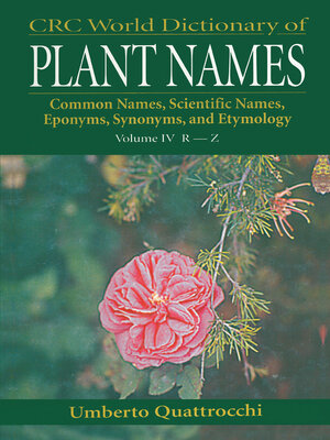 cover image of CRC World Dictionary of Plant Names